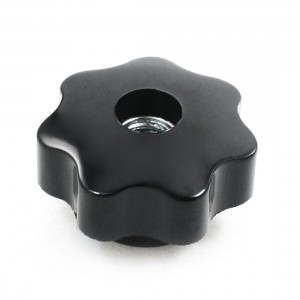 0.39" Dia Female Thread Star Knob Replacement Black 25mm Height