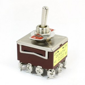 KN402 4PDT ON/ON 2 Position 12 Pin Toggle Switch 10A/380VAC 15A/250VAC