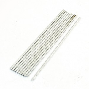 10pcs High Speed Steel CNC Round Rod Shaft Silver Tone 100mmx2mm