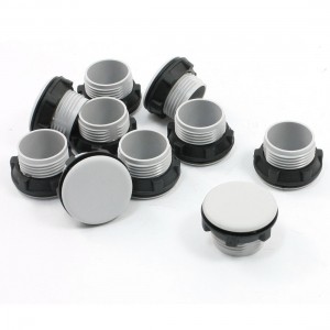 Plastic Panel Plug for 22mm Mount Hole Push Button Switch Black Gray 10 Pcs