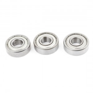 3 Pcs 26mm x 10mm x 8mm Metal Deep Groove Ball Bearing 6000Z