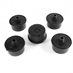 3/8" PT Threaded Plastic Round Silencer Muffler Black for Air Compressor