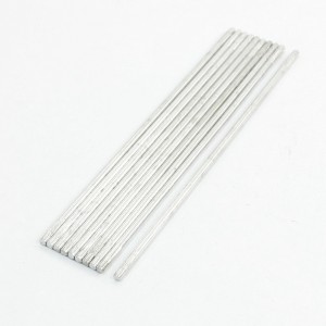 10 Pcs Silver Tone Metal 95x2mm Round Rod for RC Car Toys