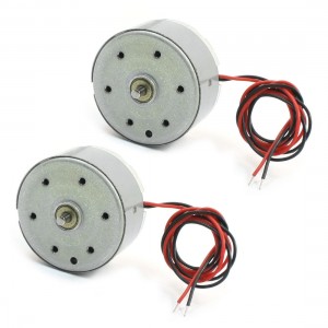 2pcs 2mm Dia Shaft 300 Low Speed Solar Power Motor DC 3V 5000RPM