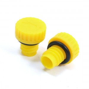 Nonslip Yellow Black Plastic Oil Plug for Air Compressor 2Pcs
