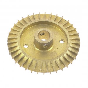 Water Pump Part Two Sides Gold Tone Brass Impeller 70mm Diameter