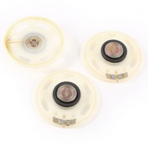 3 Pcs Plastic 50mm Diameter External Magnet Speaker 0.5W 4ohm for Toys
