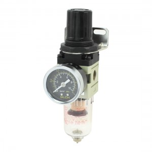 Adjustable Pressure Regulator 1/4" PT w 0-1Mpa Air Pressure Gauge
