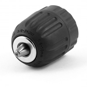 3/8-24UNF Mount 0.8-10mm Capacity Snap In Metal Spanner Drill Chuck