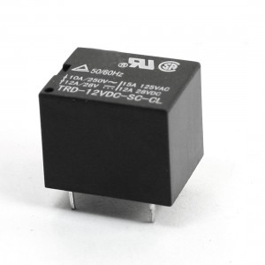 PCB Mounted DC 12V Coil Volt 5P NO NC General Purpose Power Relay