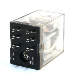 DC 24V Coil Volt Plastic Housing 8 Pin DPDT Electromagnetic Relay
