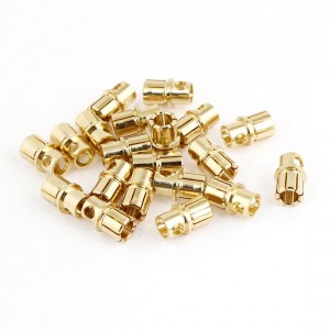 8mm Outer Dia Male Banana Plug Bullet Connector Replacement 20 Pcs