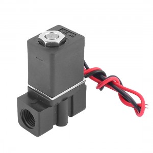 24VDC 6 0W Direct Acting Wired Electrical Solenoid Valve Black
