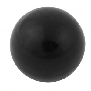 Black Plastic 9mm Thread Diameter Round Ball Handle Knob