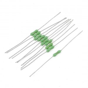 Electric Spare Part 4A 125V Green Silver Tone F Metal Film Resistor Fuse
