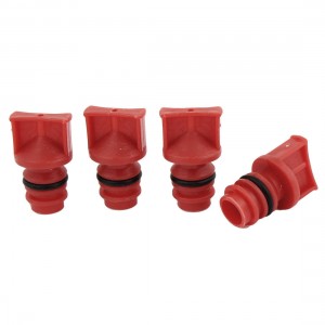 4 Pcs 1/4" PT Male Thread Oil Plugs Red for Air Compressor