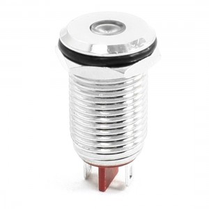 12mm Panel Mounting Red LED Indicator Light Pilot Signal Lamp DC 12V