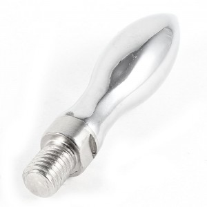 Handwheel 12mm Male Thread Dia Chrome Plated Metal Revolving Handle