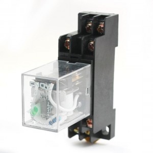 DC12V 10A DPDT 8Pin Green Lamp Motor Control Power Relay w DIN Rail Socket