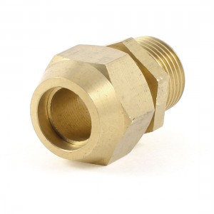 10mm x 1/4" PT Male Threaded Metal Adapter Hose Quick Joint Connector Gold Tone