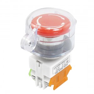 Self Locking Contact Clear Cover Red Emergency Stop Push Button Switch