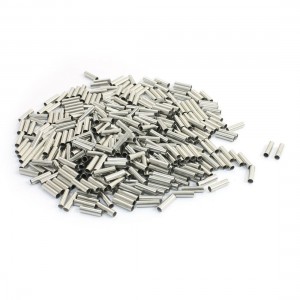 1050Pcs Crimping Type Non-insulated Tin Plated Pipe Bare Terminal for 12AWG Wire
