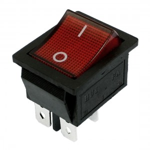 Red Light 4 Pin DPST On-Off Snap in Boat Rocker Switch 10A/250V 15A/125V AC