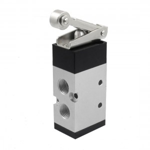 1/4"PT Air Inlet Five Way Two Position Single Roll Mechanical Valve MV522R