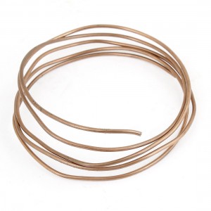 1.3M Length 2mm Dia Copper Tone Refrigeration Slender Pipe Tubing Coil