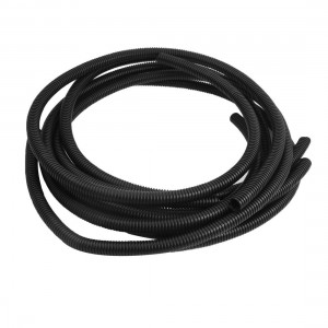 5 Pcs 12mm x 16mm x 1.2m Black Wave Type Flame Retardant Corrugated Hose Pipe