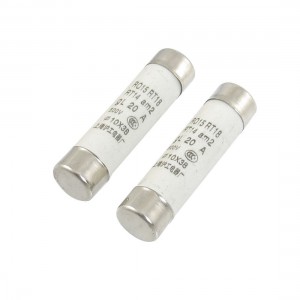 2 Pcs AC 500V 20A Ceramic Tube Cylindrical Fuse Link 10mm x 38mm