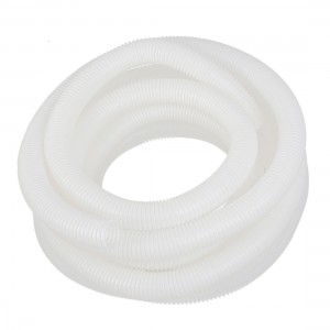 6.5Meters 25mm Dia White Plastic Flame Retardant Corrugated Hose
