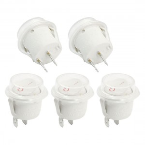 5 Pcs 6A 250VAC 10A 125VAC SPST 2Pin Snap in Rocker Switches w Waterproof Cover