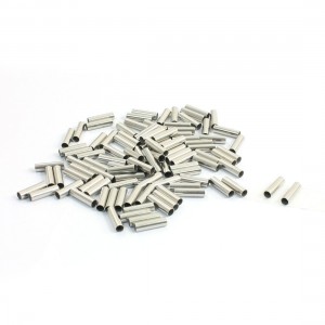12AWG Electric Cable Wire EN4009 Crimp Connector Tubular Bare Terminal 100 Pcs
