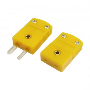 Pair K Type Orange Plastic Shell Male to Female Thermocouple Plug