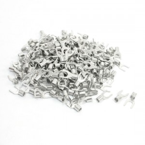 200pcs Uninsulated Furcate Fork Terminals Cable Lug AWG 14-12 SNB3.5-5