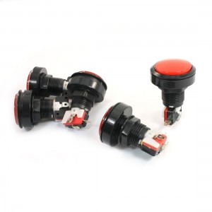 SPST Red Indicator Momentary Solder Game Machine Arcade Button Micro Switch 5Pcs