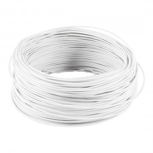 White PVC Coated Electro Galvanized 0.75mm Diameter Iron Wire 100M