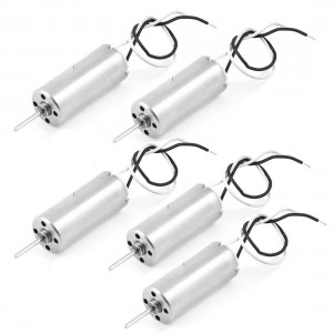 5 Pcs Black White Wire DC3.7V 50000RPM Coreless Motor for DIY RC Aircraft