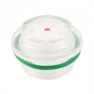 Green Rubber Washer Clear Plastic Oil Level Sight Glass 1.1" for Air Compressor