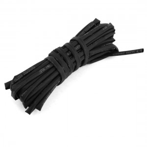 Ratio 2:1 Black Polyolefin 3mm Dia Heat Shrink Shrinkable Tube 5.6M