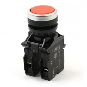 Momentary Action DPST NO+NC 4 Terminal Red Push Button Switch 500V