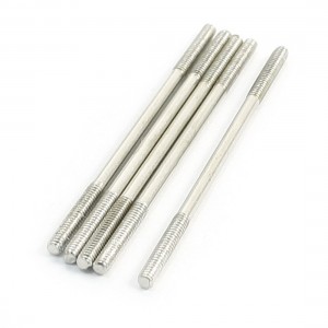 5Pcs Two Way Steel Main Blade Linkage Rod M2 x 45mm Silver Tone