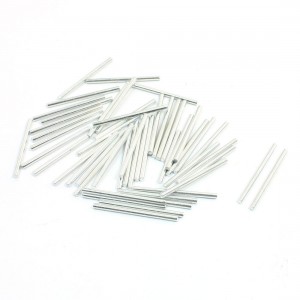 40pcs 32mm Long 2mm Diameter Silver Tone Stainless Steel Round Shafts