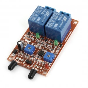 DC 5V Expansion Board 2-Channel Flame Sensor PLC Relay Module