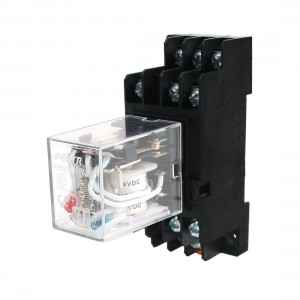 DC24V Coil 3 Phase 3NO+3NC 3PDT 11Pins Electromagnetic Relay w Socket