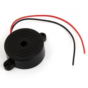 DC 3-24V Industrial Continuous Sound Voice Electronic Buzzer Black