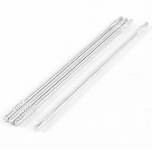 RC Airplane 78mm x 2mm Silver Tone Metal Round Rod Bar 4Pcs