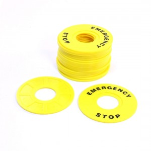 20pcs 22mm Cutout Yellow Plastic Round Protective Case for Push Switch Button