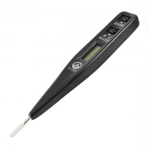 12V-220V LCD Display Electric AC DC Voltage Tester Pen Sensor Black